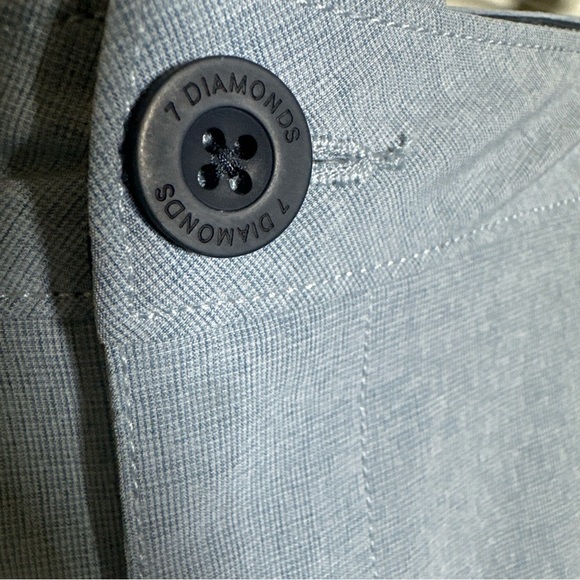 7 Diamonds Shorts Mens 42 Blue Performance Dynamic Bermuda Golf Casual 10” - Picture 8 of 13